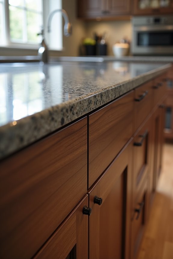 cabinet depth caps overhang