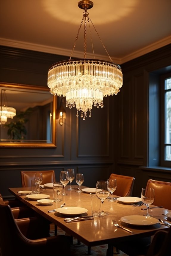 chandelier height for comfortable dining