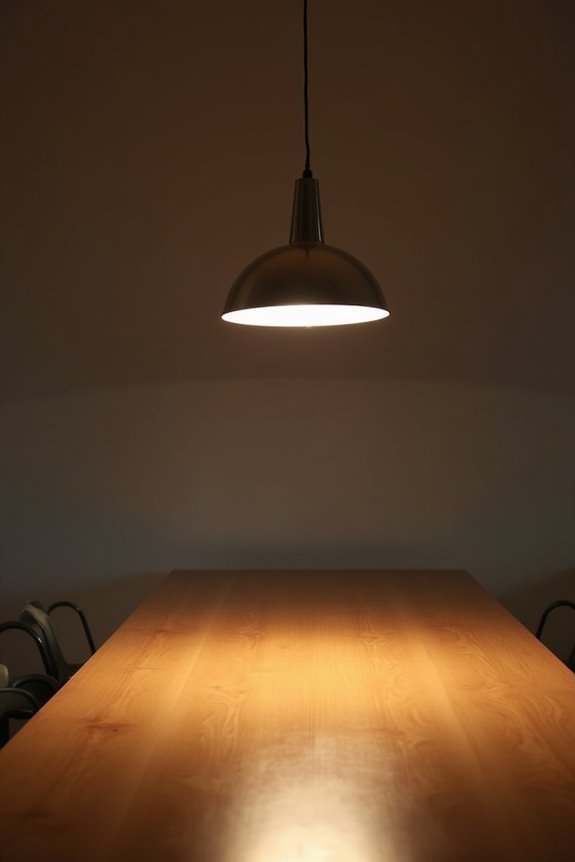 chandelier size proportional to table