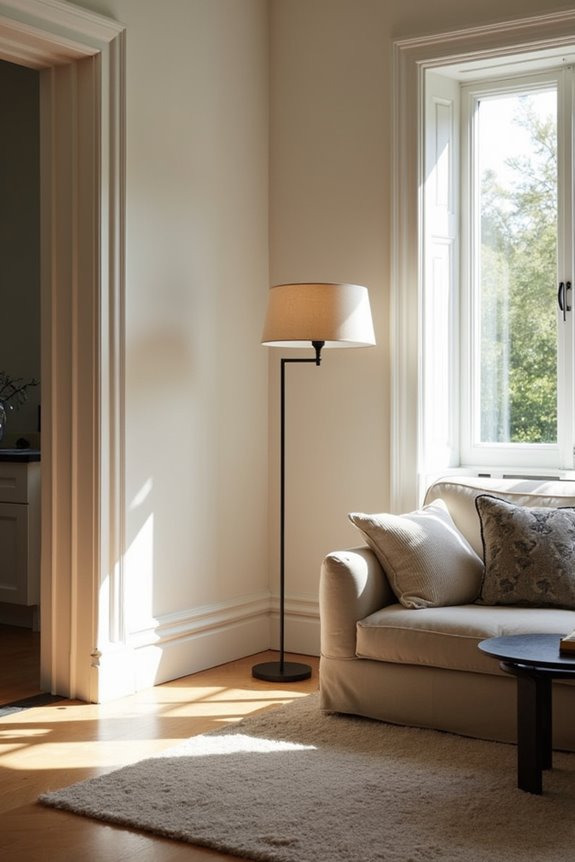 daylight balanced floor lamp arrangement