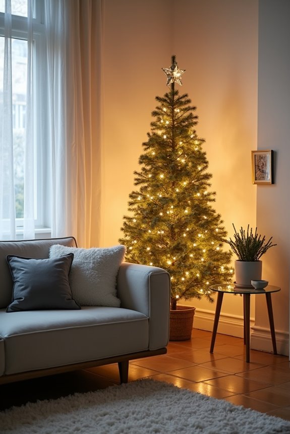 diagonal corner tree placement optimizes space