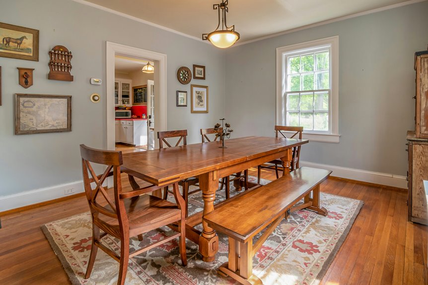 dining rug size under table considerations