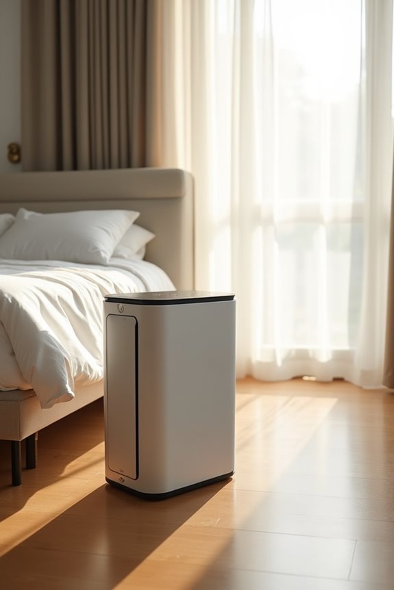 elevated purifier near doorway