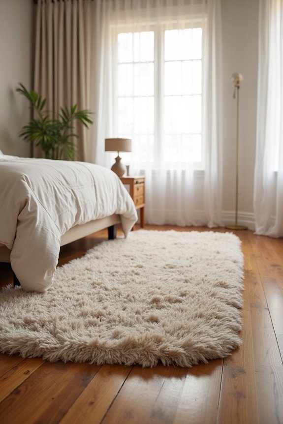 7 Tips on Where to Place a Rug in Your Bedroom 2 extend rug beyond bedside tables for balance