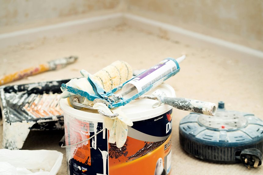 exterior paint inside bathroom safety