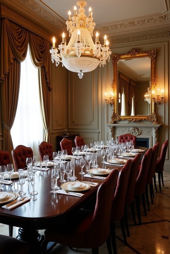 grand symmetrical formal dining room