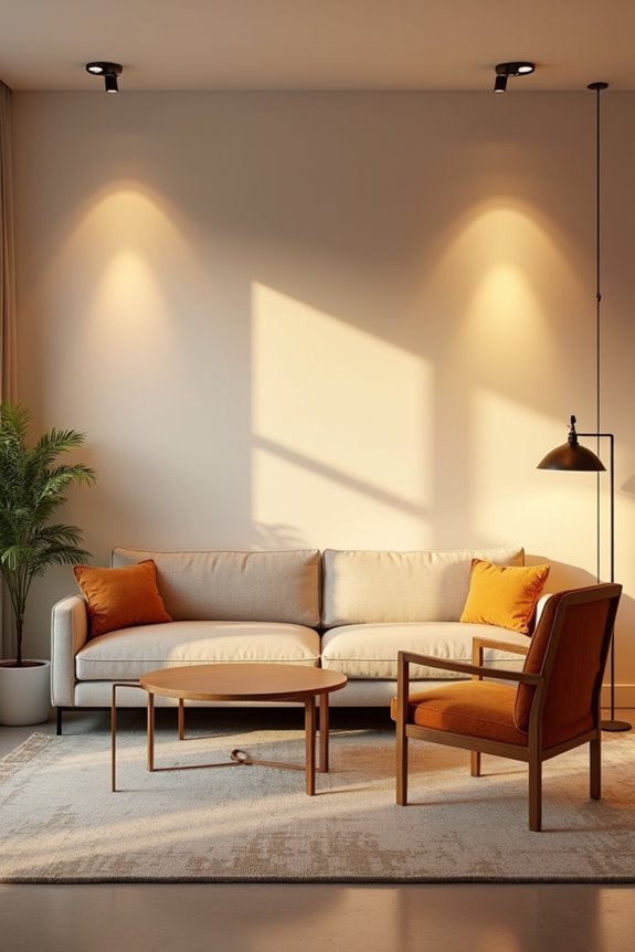 How to Plan Can Light Placement in Your Living Room 2 half ceiling rule for spacing