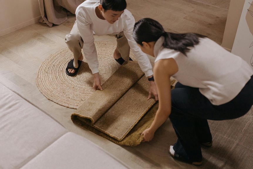 ideal rug size for living room dimensions