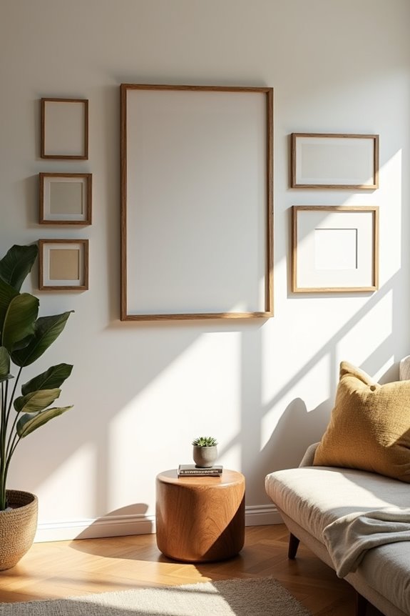 largest piece anchors gallery wall