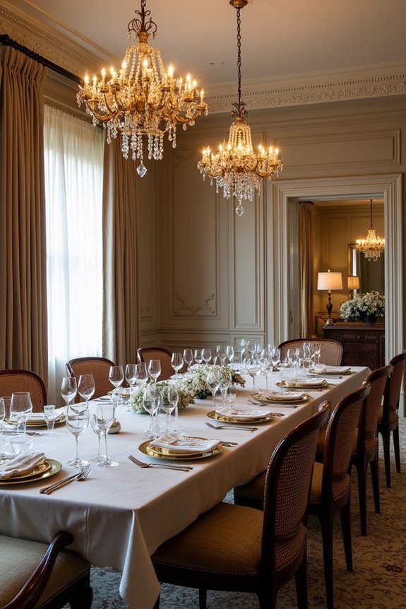 luxurious personal formal dining room