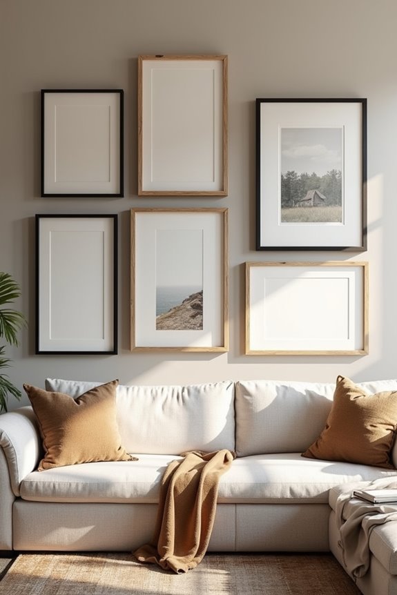 mix mismatched frames textures orientations