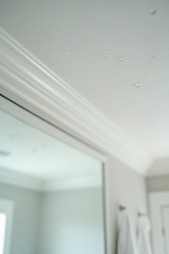 moisture penetration wrecks bathroom ceilings
