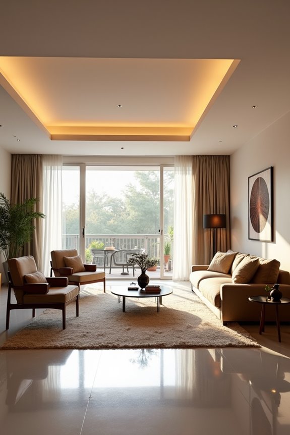 How to Plan Can Light Placement in Your Living Room 1 six recessed fixtures for living room