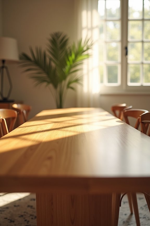 standard dining table height range